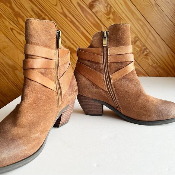 Antelope Anthropologie Gillie Wrap Booties Leather Brown - Picture 9 of 12